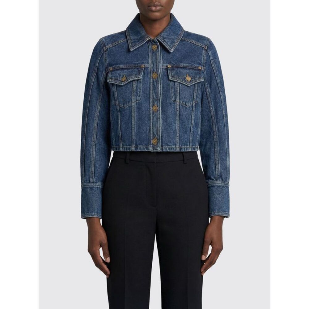 Balmain Women Crop Denim Jacket Balmain